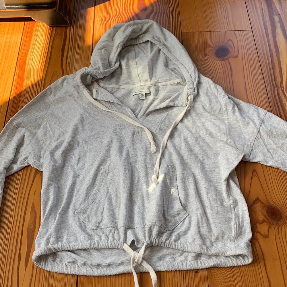 Cropped Quarter Sleeve Hoodie